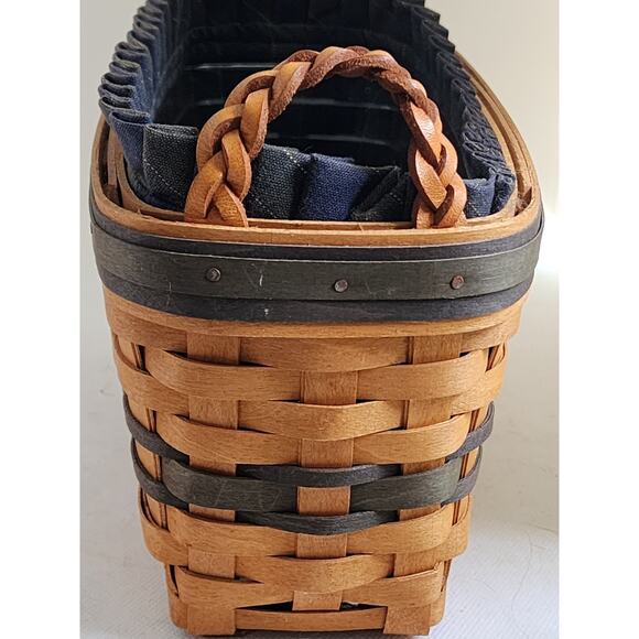 LONGABERGER BASKET-Collectors Club-Welcome Home-Liner & Protector-signed 1996 - Picture 3 of 14